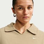 Nike Studio Fleece Medium Weight Women's Oversized Cropped Polo