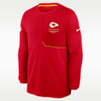 Playera de manga larga Nike Dri-FIT de la NFL para hombre Kansas City Chiefs Sideline Coach