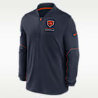Chicago Bears Sideline Men's Nike Dri-FIT NFL 1/2-Zip Top