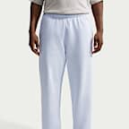 Calças de lã cardada de bainha aberta Nike Solo Swoosh para homem