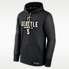 Seattle Mariners Authentic Collection Men's Nike Therma MLB Pullover Hoodie