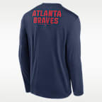 Atlanta Braves 2-Hit Legend Men's Nike Dri-FIT MLB Long-Sleeve T-Shirt