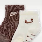 Calcetines de tela de canalé adherentes para bebé e infantil (3 pares) Nike Wild Warmth