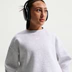 Nike Sportswear Studio oversized sweatshirt met ronde hals voor meisjes