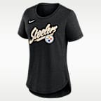 Playera Nike de la NFL para mujer Pittsburgh Steelers Primetime