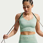 Camiseta de tirantes Dri-FIT cropped para mujer Nike Pro Seamless