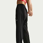 Pants de tejido Woven Dri-FIT de tiro medio de largo completo para mujer Nike Pro