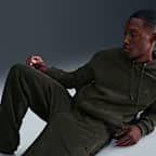 Pants de tejido Fleece con puño con efecto lavado para hombre Nike Sportswear Club