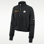 Pittsburgh Steelers Phoenix Women's Nike NFL Cropped 1/4-Zip Crew