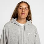 Huvtröja Nike Club i sweatshirttyg med hel dragkedja för män