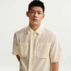 나이키 SB 반팔 버튼업 스케이트보딩 탑