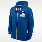 Indianapolis Colts Utility Player Sideline Men's Nike Dri-FIT NFL Full-Zip Hoodie