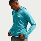 Playera con gorro de manga larga Dri-FIT UV para hombre Nike Swim Hydroguard Essential