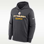 Sudadera con gorro sin cierre Nike Therma de la NFL para hombre Pittsburgh Steelers Toss Sweep