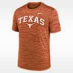 Playera universitaria Nike Dri-FIT para hombre Texas Primetime Arch Logo Velocity