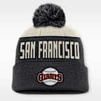 Gorro con dobladillo y pompón Nike de la MLB para hombre San Francisco Giants Cooperstown Peak