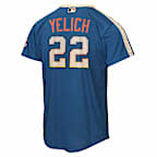 Jersey Nike Stadium de la MLB para niños talla grande Christian Yelich Milwaukee Brewers City Connect