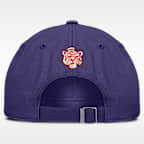 Gorra universitaria Nike ajustable para hombre Clemson Natural Club