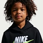 Sudadera con gorro sin cierre para niños talla pequeña Nike Club Chenille