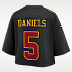 Jayden Daniels Washington Commanders Women's Nike NFL Cropped Tundra Game Jersey
