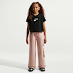 Pants de tejido Fleece con dobladillo abierto para niña talla grande Nike Sportswear Studio
