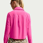 Playera de trail running de manga larga con botones para mujer ACG "Aireez"