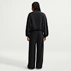 Nike Studio Fleece Medium Weight Plush Women's Oversized 1/4-Zip Cropped Top
