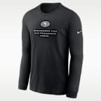 San Francisco 49ers Team Issue Men's Nike Dri-FIT NFL Long-Sleeve T-Shirt