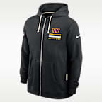 Sudadera con gorro Nike Dri-FIT de la NFL de cierre completo para hombre Washington Commanders Utility Player Sideline