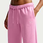Nike Studio Fleece Medium Weight Women's Mid-Rise Wide-Leg Trousers
