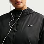 Chamarra con gorro holgada para mujer talla grande UV Nike Sportswear