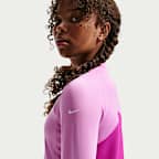 Nike Pro Big Kids' (Girls') Dri-FIT Half-Zip Long Sleeve
