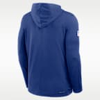 New York Giants Pure Fury Sideline Men's Nike Dri-FIT NFL Long-Sleeve Hooded Top