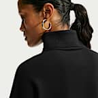 Nike Studio Fleece Medium Weight Women's Oversized 1/4-Zip Cropped Top