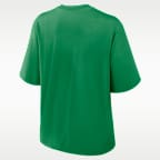 Playera universitaria Nike para mujer Oregon Arch Over Logo Boxy