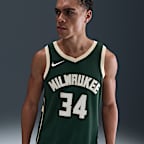เสื้อแข่งผู้ชาย Nike Dri-FIT NBA Swingman Milwaukee Bucks Icon Edition