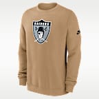 Sudadera de cuello redondo sin cierre Nike de la NFL para hombre Las Vegas Raiders Swing Pass Rewind Club