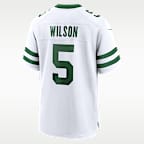 Jersey de fútbol americano Nike de la NFL Game para hombre Garrett Wilson New York Jets