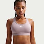 Brassière de sport rembourrée à maintien normal Nike Swoosh pour Femme