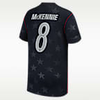 Jersey Nike Fútbol Dri-FIT para niños talla grande Weston McKennie USMNT 2026 Stadium Away