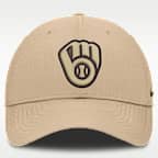 Gorra Nike Dri-FIT de la MLB ajustable para hombre Milwaukee Brewers Club