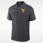 Polo universitario Nike Dri-FIT para hombre West Virginia Primetime Victory Primary Logo