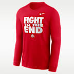 Ohio State Sideline Slogan Men's Nike Dri-FIT College Long-Sleeve T-Shirt
