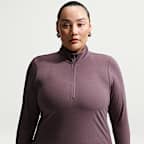Nike Sportswear Chill Knit Women's Tight Quarter-Zip Long-Sleeve Ribbed Top (Plus Size)