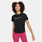 Nike One Older Kids' (Girls') Dri-FIT Short-Sleeve Training Top