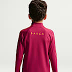 Haut d'entraînement de football en maille Nike Dri-FIT FC Barcelona Strike pour ado