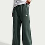 Pants de tiro medio y pierna amplia para mujer Nike Studio Fleece Medium Weight