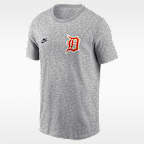 Detroit Tigers Cooperstown 2-Hit Large Logo Men's Nike MLB T-Shirt
