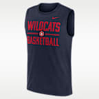 Playera sin mangas universitaria Nike Dri-FIT para hombre Arizona Courtside