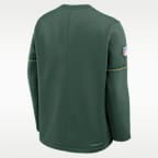 Playera de manga larga Nike Therma-FIT de la NFL para hombre Green Bay Packers Sideline Coaches